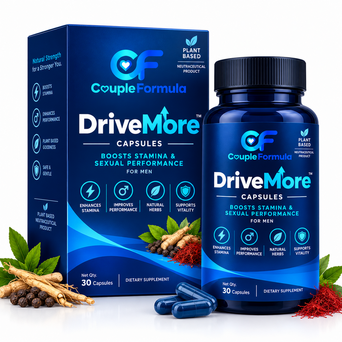 DriveMore Capsules in CoupleFormula Complete Wellness Kit