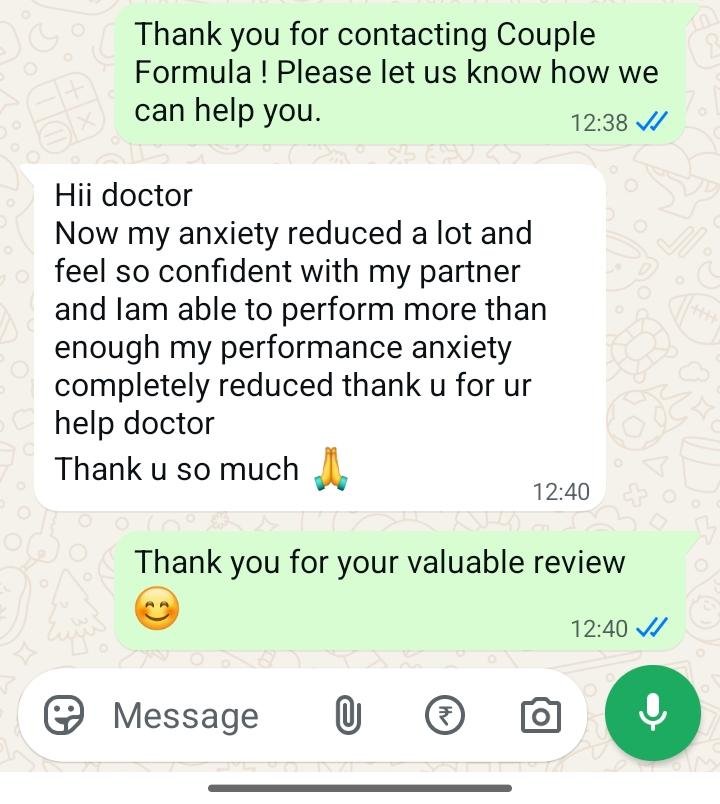 Patient review shared on WhatsApp (5 of 5)